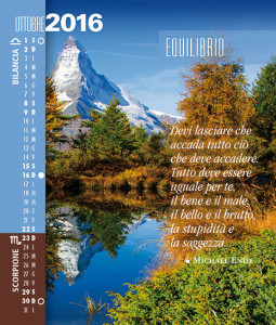 Calendario SegniSimboliParole 2016. Mese: Ottobre