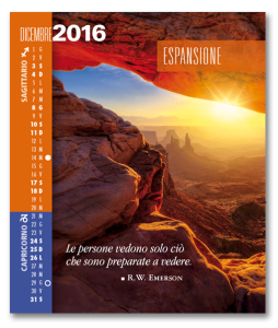 Calendario astrologico SegniSimboliParole 2016. Mese Dicembre